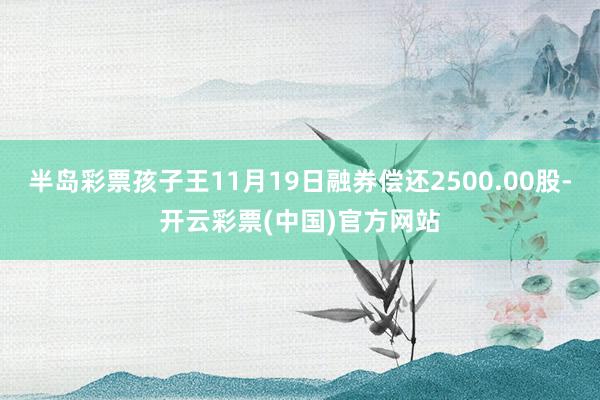 半岛彩票孩子王11月19日融券偿还2500.00股-开云彩票(中国)官方网站