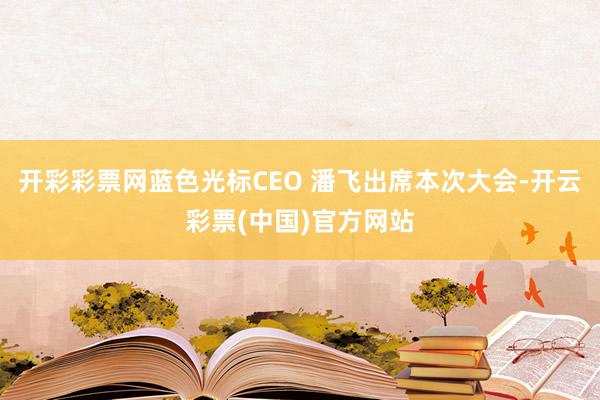 开彩彩票网蓝色光标CEO 潘飞出席本次大会-开云彩票(中国)官方网站